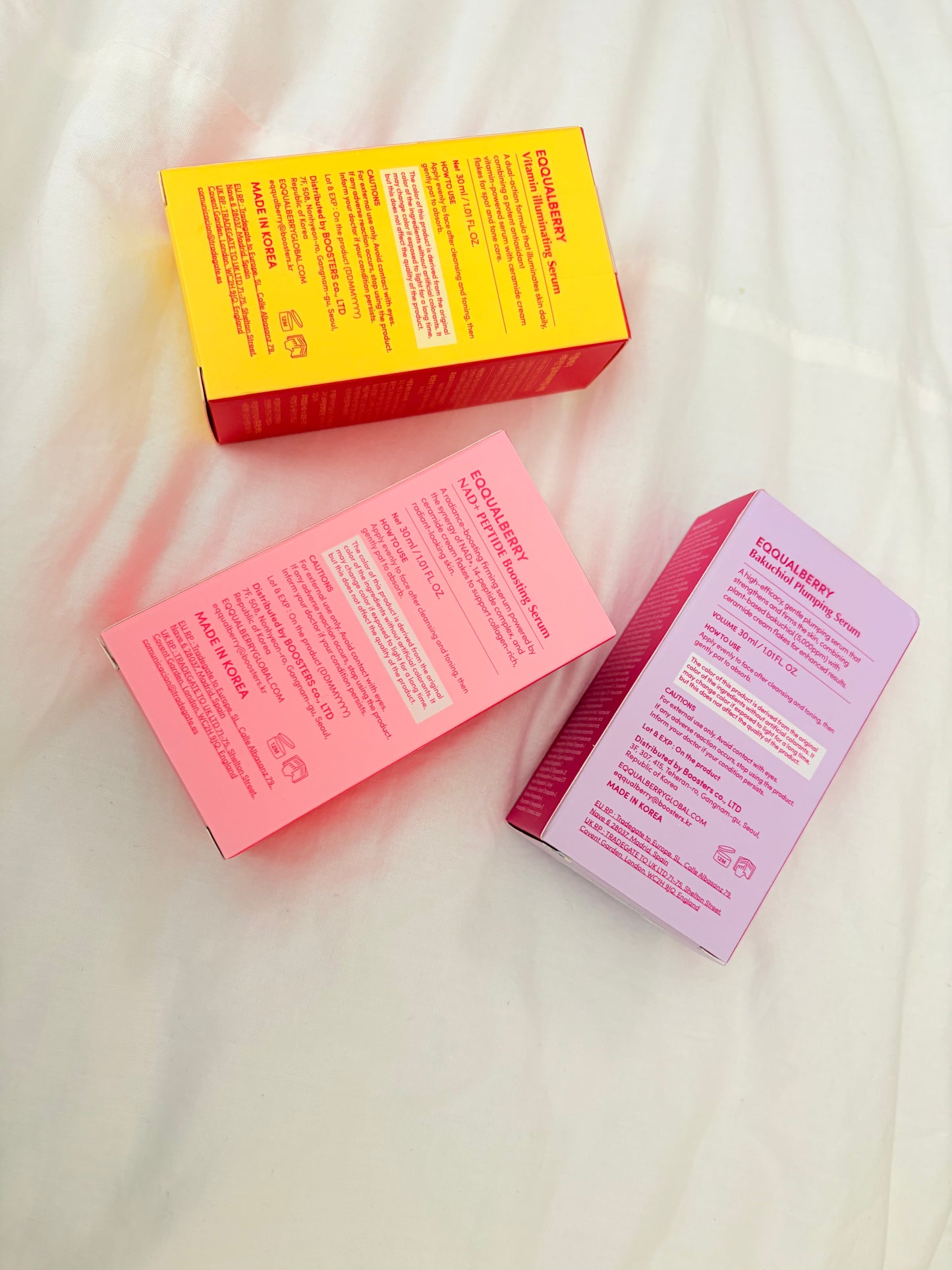 EQQUAL BERRY Serum Set | NAD+ Peptide, Bakuchiol & Vitamin Serums | 3 x 30ml