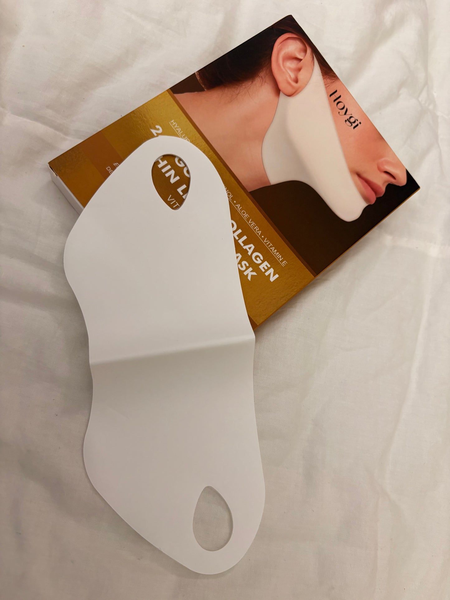 Hoygi 24K Gold Chin & Jawline Lifting Mask with Collagen & Hyaluronic Acid | 4 Pack