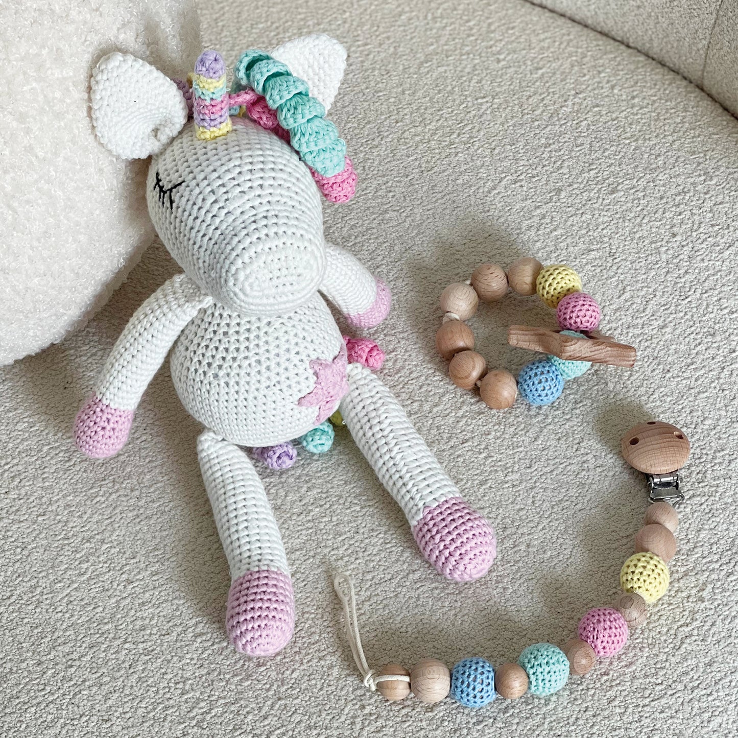 Handmade Crochet Toy, Unicorn